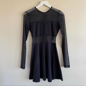 KENDALL & KYLIE Mesh Panel Black Dress Small